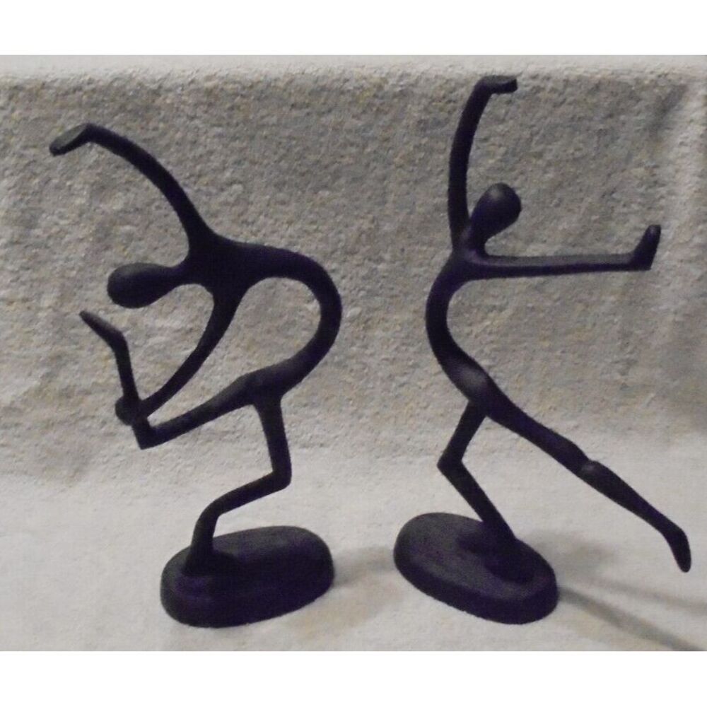 Vintage Mid Century Modernist Dancing Sculptures Set 2‎